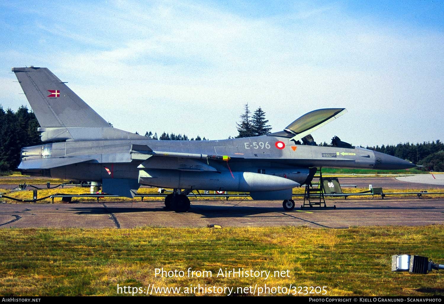 Aircraft Photo of E-596 / 80-3596 | General Dynamics F-16A Fighting Falcon | Denmark - Air Force | AirHistory.net #323205