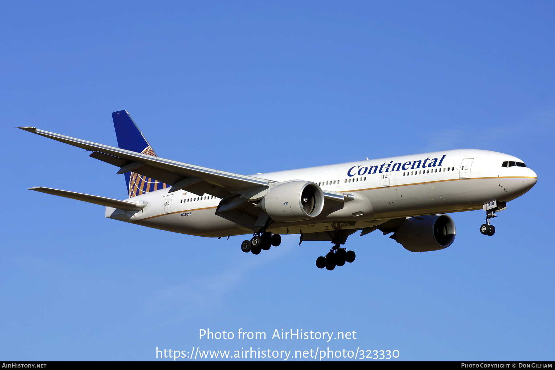 Aircraft Photo of N37018 | Boeing 777-224/ER | Continental Airlines | AirHistory.net #323330