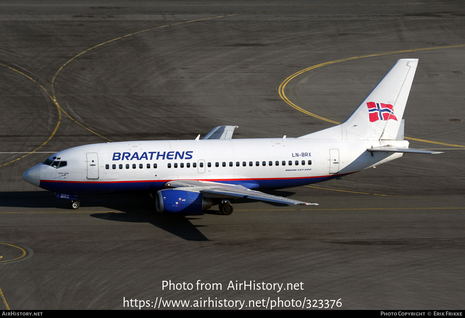 Aircraft Photo of LN-BRX | Boeing 737-505 | Braathens | AirHistory.net #323376