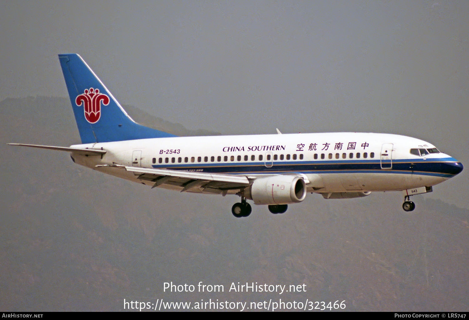 Aircraft Photo of B-2543 | Boeing 737-5Y0 | China Southern Airlines | AirHistory.net #323466