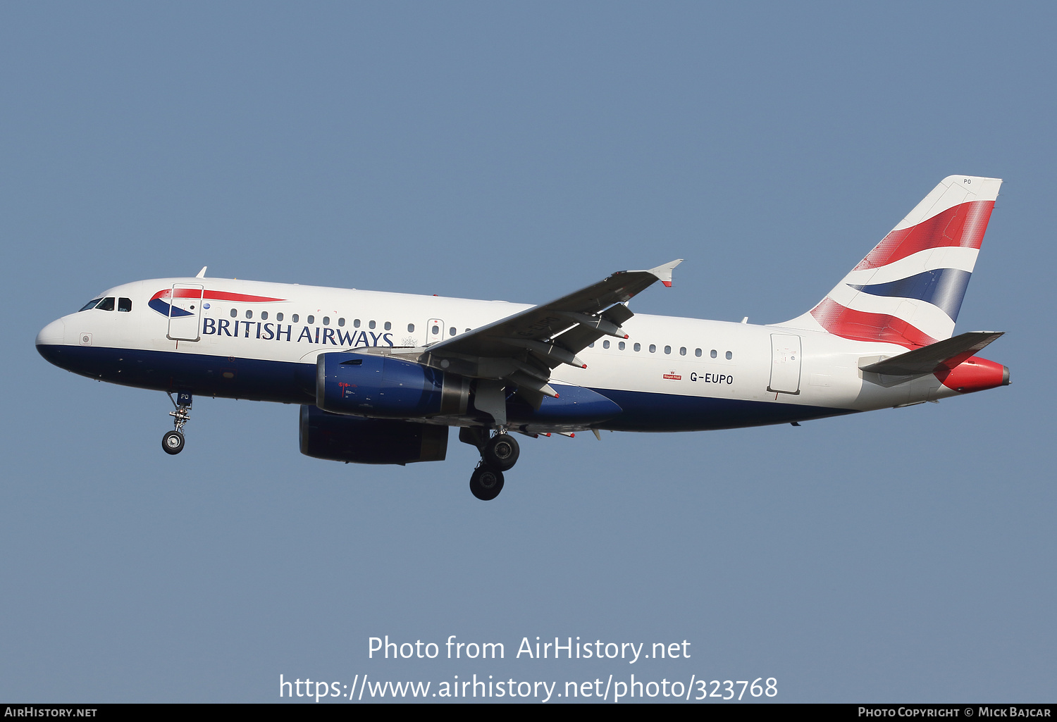 Aircraft Photo of G-EUPO | Airbus A319-131 | British Airways | AirHistory.net #323768