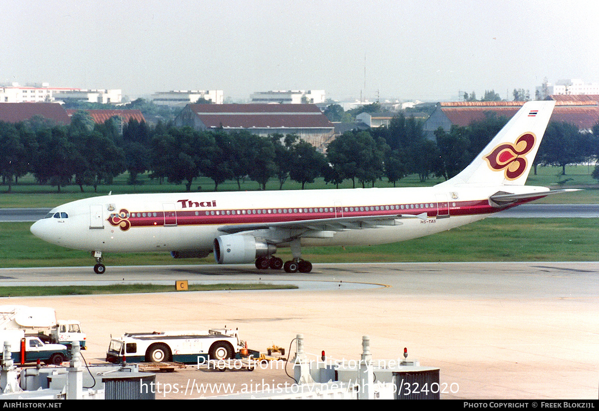 Aircraft Photo of HS-TAS | Airbus A300B4-622R | Thai Airways International | AirHistory.net #324020