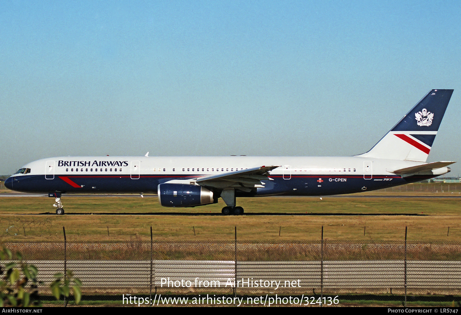 Aircraft Photo of G-CPEN | Boeing 757-236 | British Airways | AirHistory.net #324136