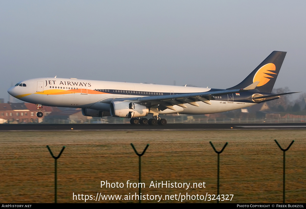 Aircraft Photo of VT-JWD | Airbus A330-243 | Jet Airways | AirHistory.net #324327