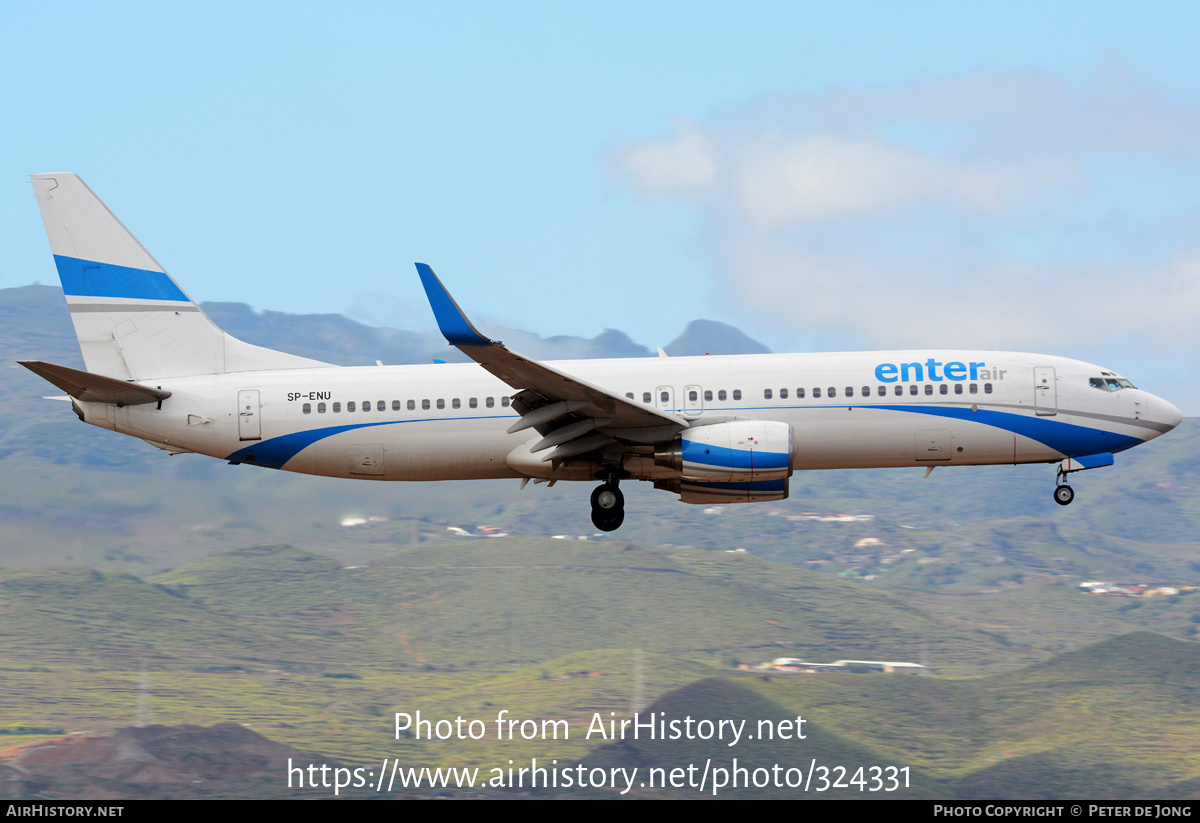 Aircraft Photo of SP-ENU | Boeing 737-83N | Enter Air | AirHistory.net #324331