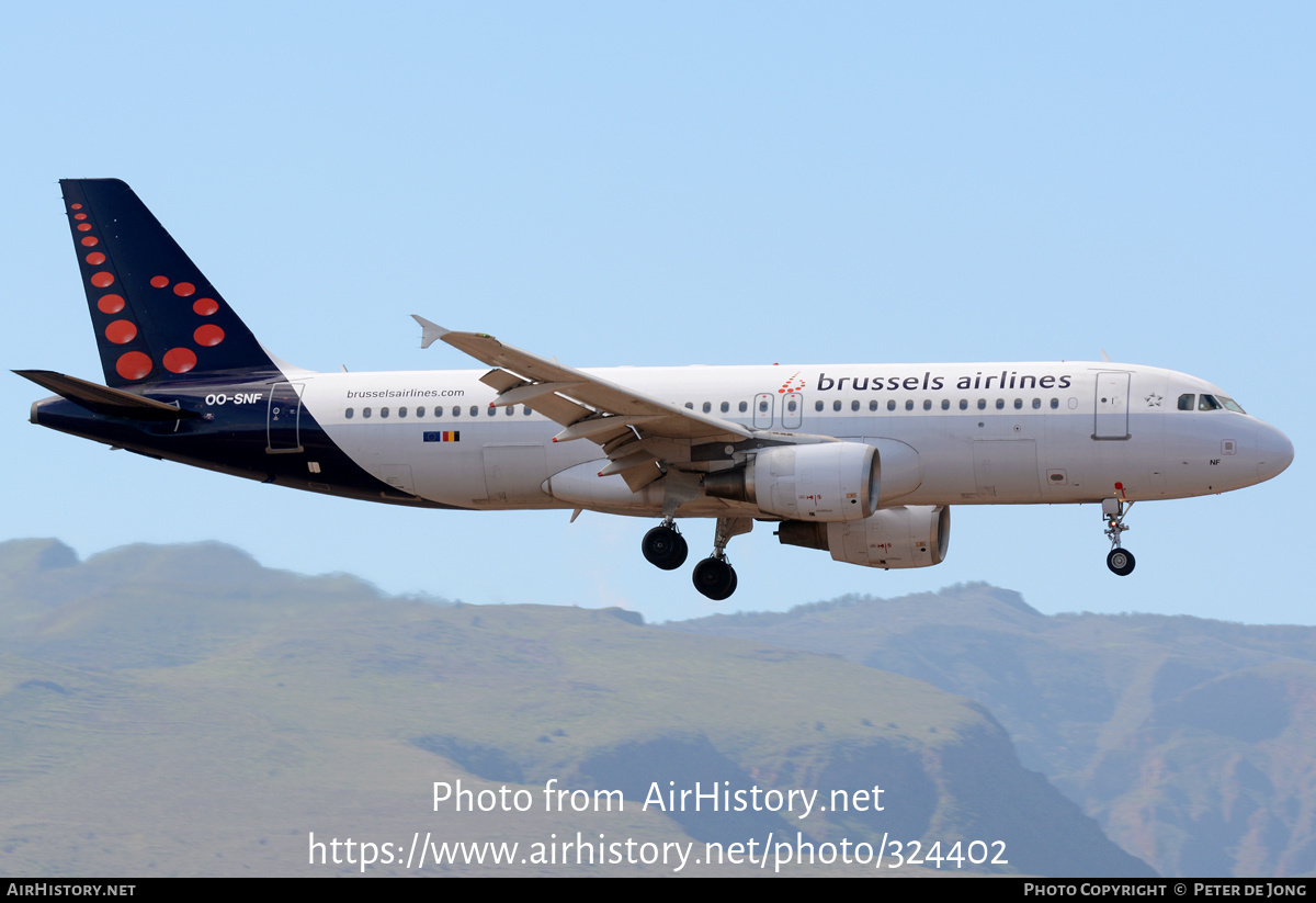 Aircraft Photo of OO-SNF | Airbus A320-214 | Brussels Airlines | AirHistory.net #324402