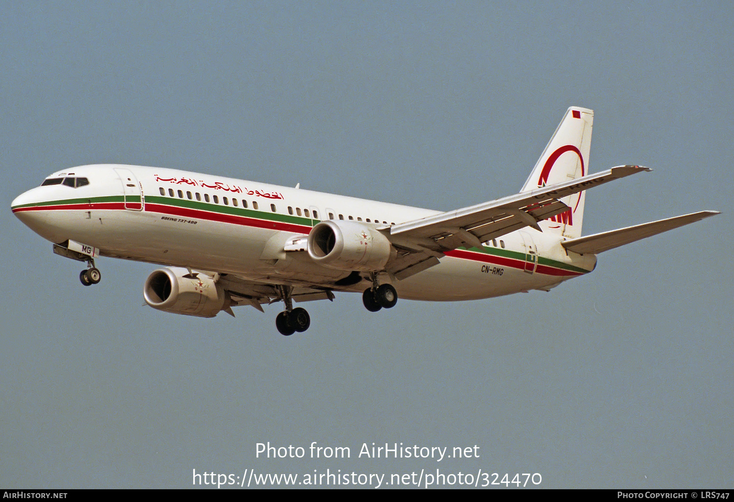 Aircraft Photo of CN-RMG | Boeing 737-4B6 | Royal Air Maroc - RAM | AirHistory.net #324470