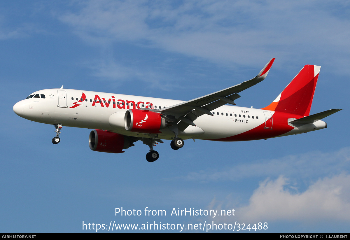 Aircraft Photo of F-WWIZ | Airbus A320-251N | Avianca | AirHistory.net #324488