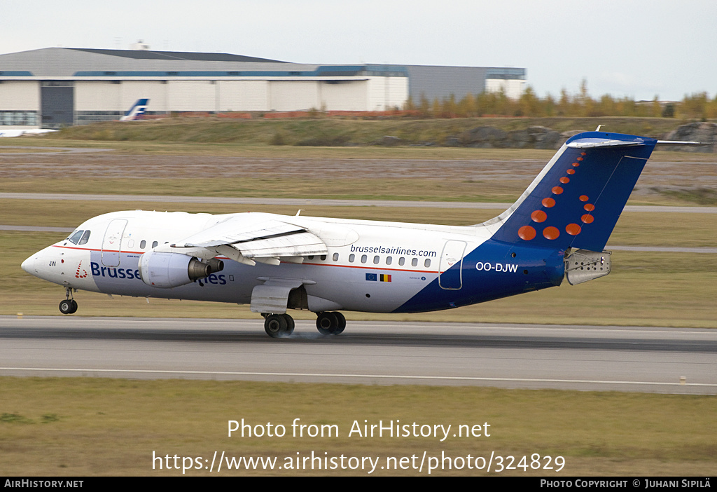 Aircraft Photo of OO-DJW | British Aerospace Avro 146-RJ85 | Brussels Airlines | AirHistory.net #324829