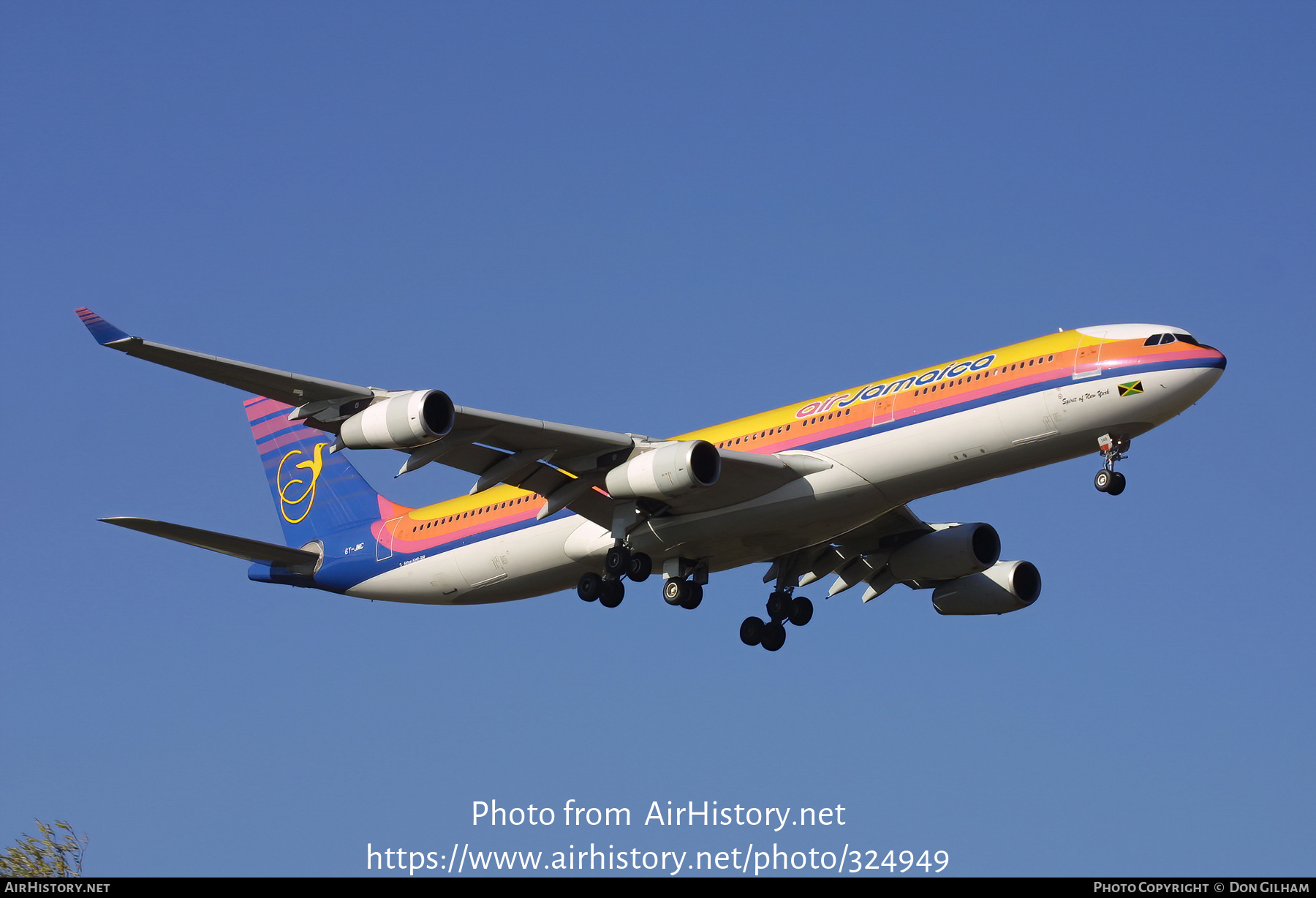 Aircraft Photo of 6Y-JMC | Airbus A340-312 | Air Jamaica | AirHistory.net #324949