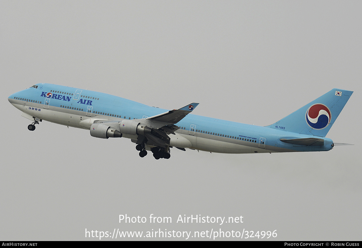 Aircraft Photo of HL7483 | Boeing 747-4B5 | Korean Air | AirHistory.net #324996