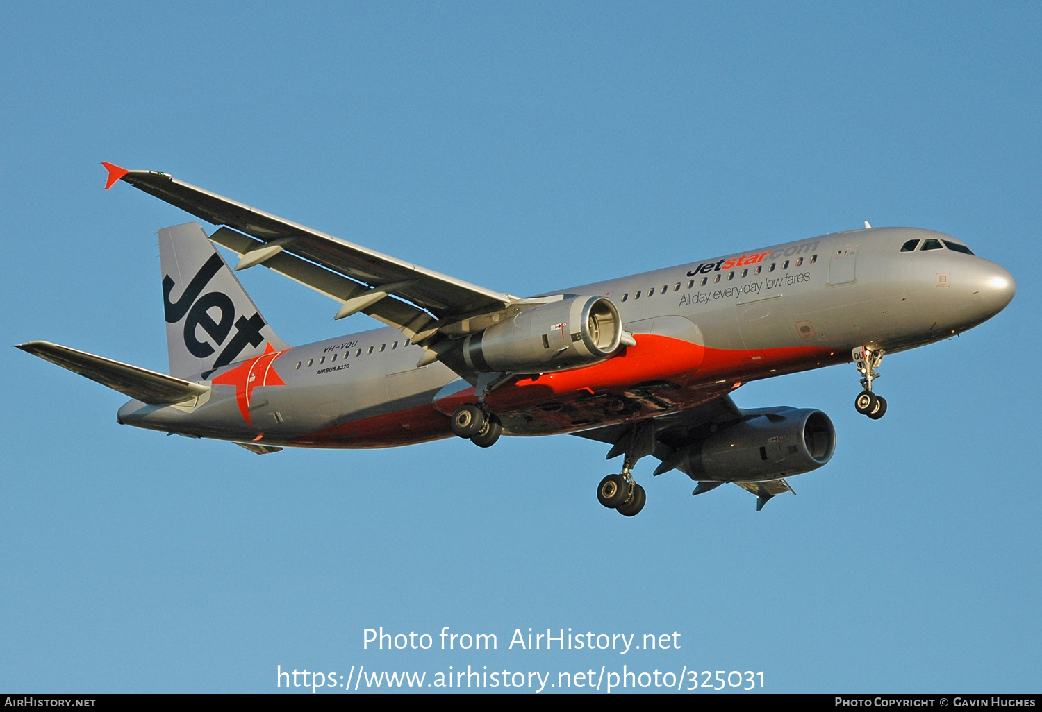 Aircraft Photo of VH-VQU | Airbus A320-232 | Jetstar Airways | AirHistory.net #325031