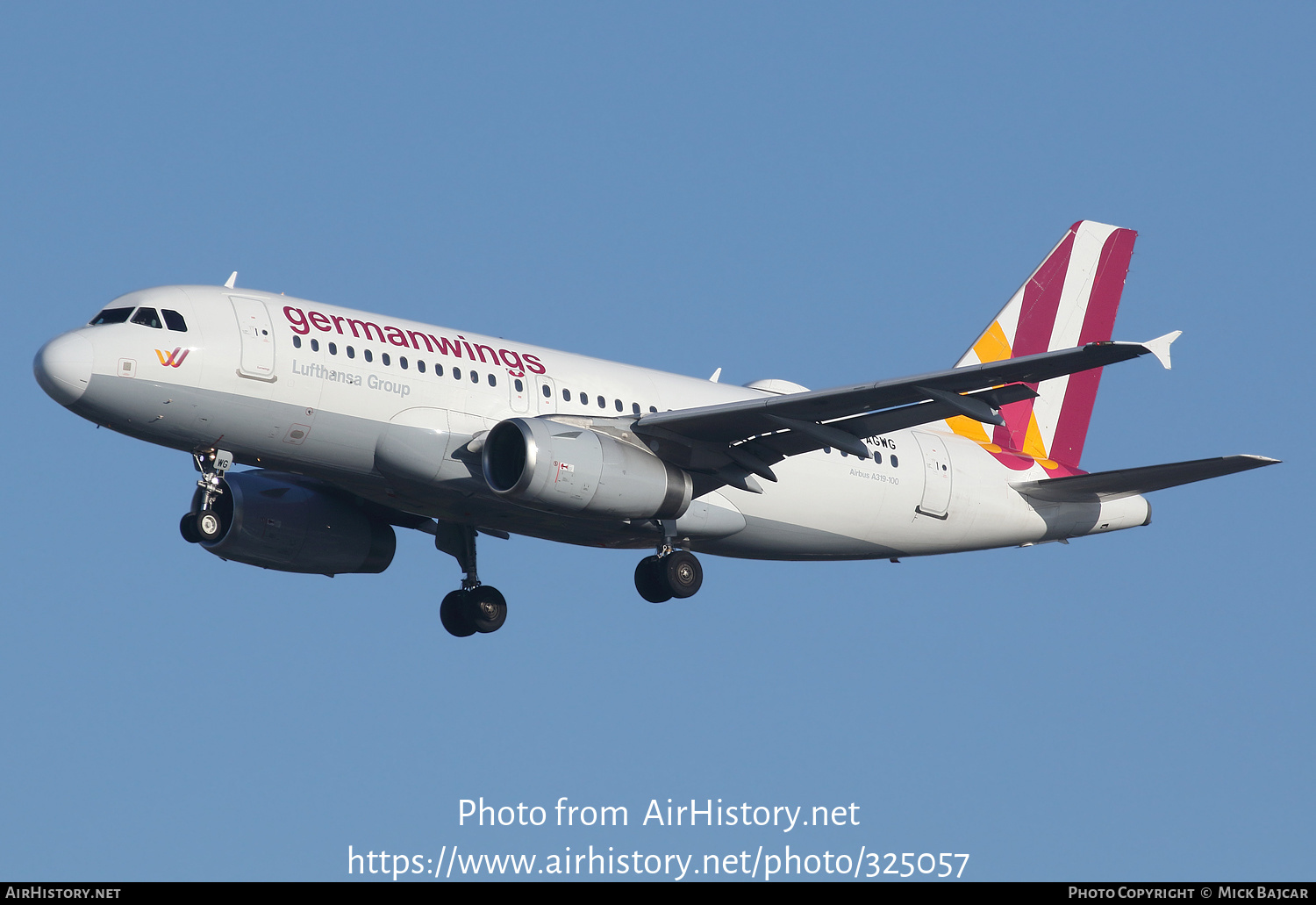 Aircraft Photo of D-AGWG | Airbus A319-132 | Germanwings | AirHistory.net #325057