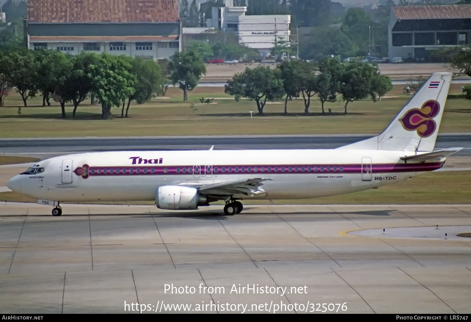 Aircraft Photo of HS-TDC | Boeing 737-4D7 | Thai Airways International | AirHistory.net #325076