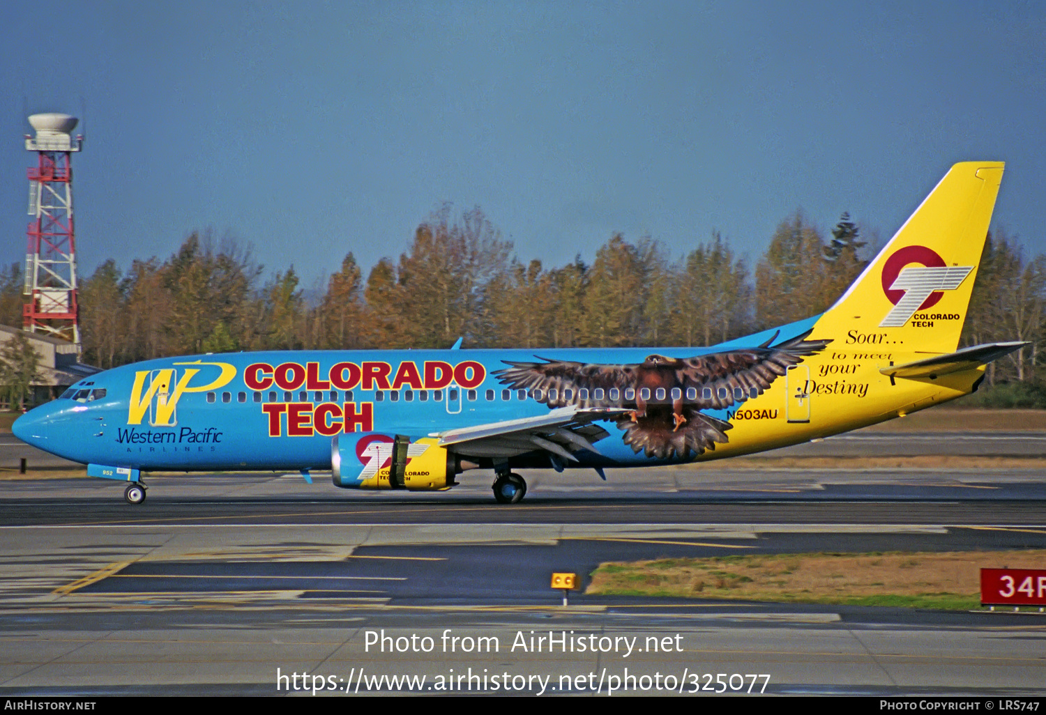 Aircraft Photo of N503AU | Boeing 737-3B7 | Western Pacific Airlines | AirHistory.net #325077