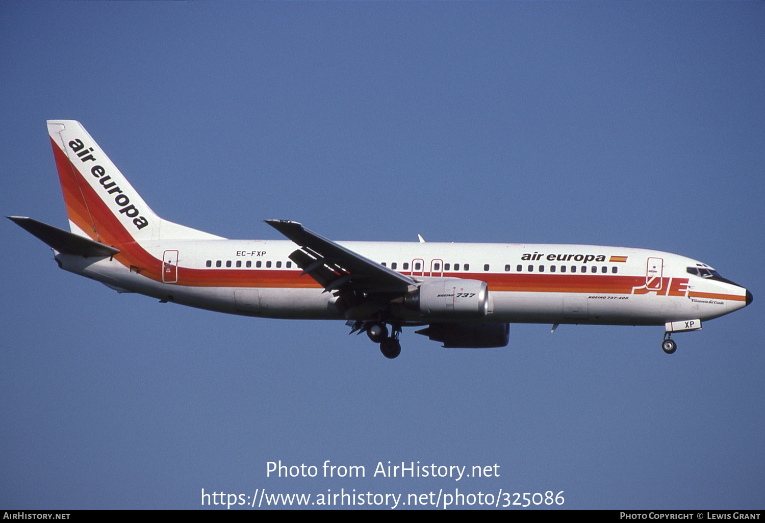 Aircraft Photo of EC-FXP | Boeing 737-4Q8 | Air Europa | AirHistory.net #325086