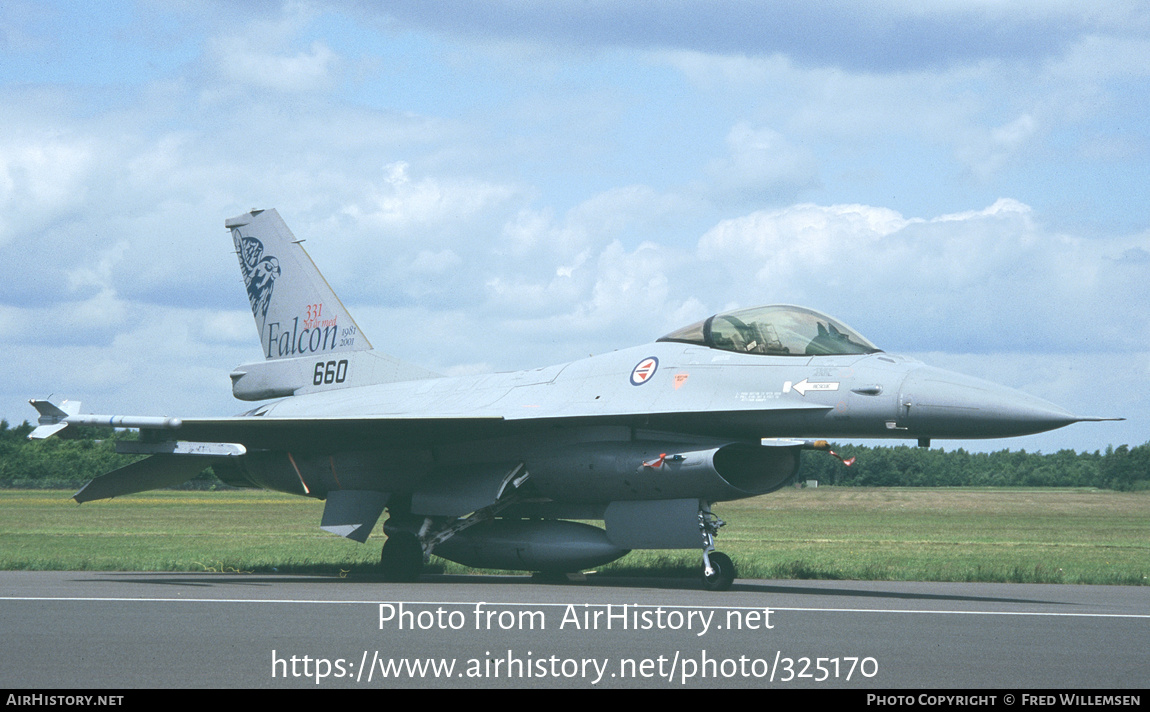 Aircraft Photo of 660 | General Dynamics F-16AM Fighting Falcon | Norway - Air Force | AirHistory.net #325170