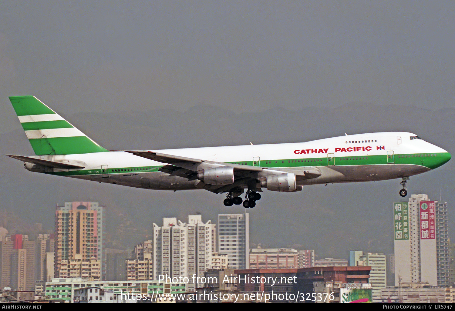 Aircraft Photo of VR-HKG | Boeing 747-267B | Cathay Pacific Airways | AirHistory.net #325376