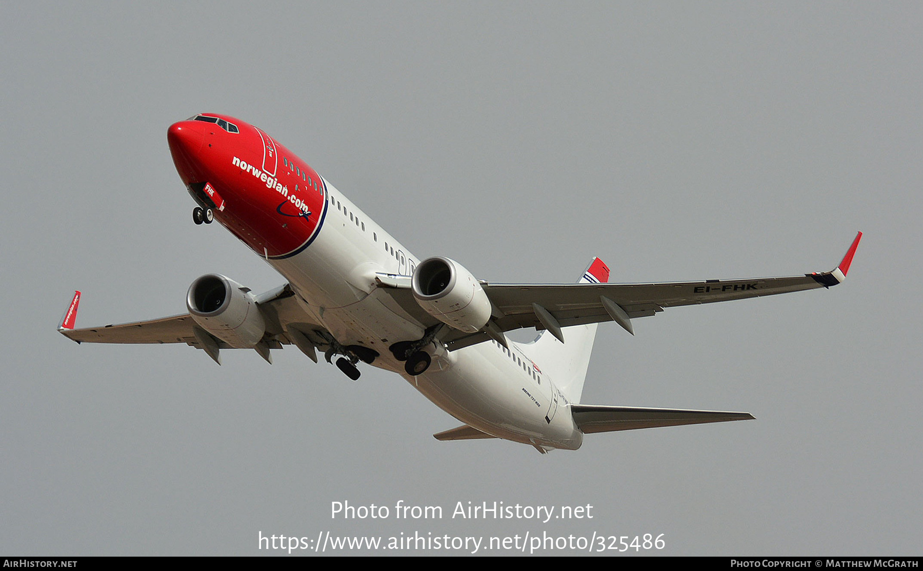 Aircraft Photo of EI-FHK | Boeing 737-8JP | Norwegian | AirHistory.net #325486