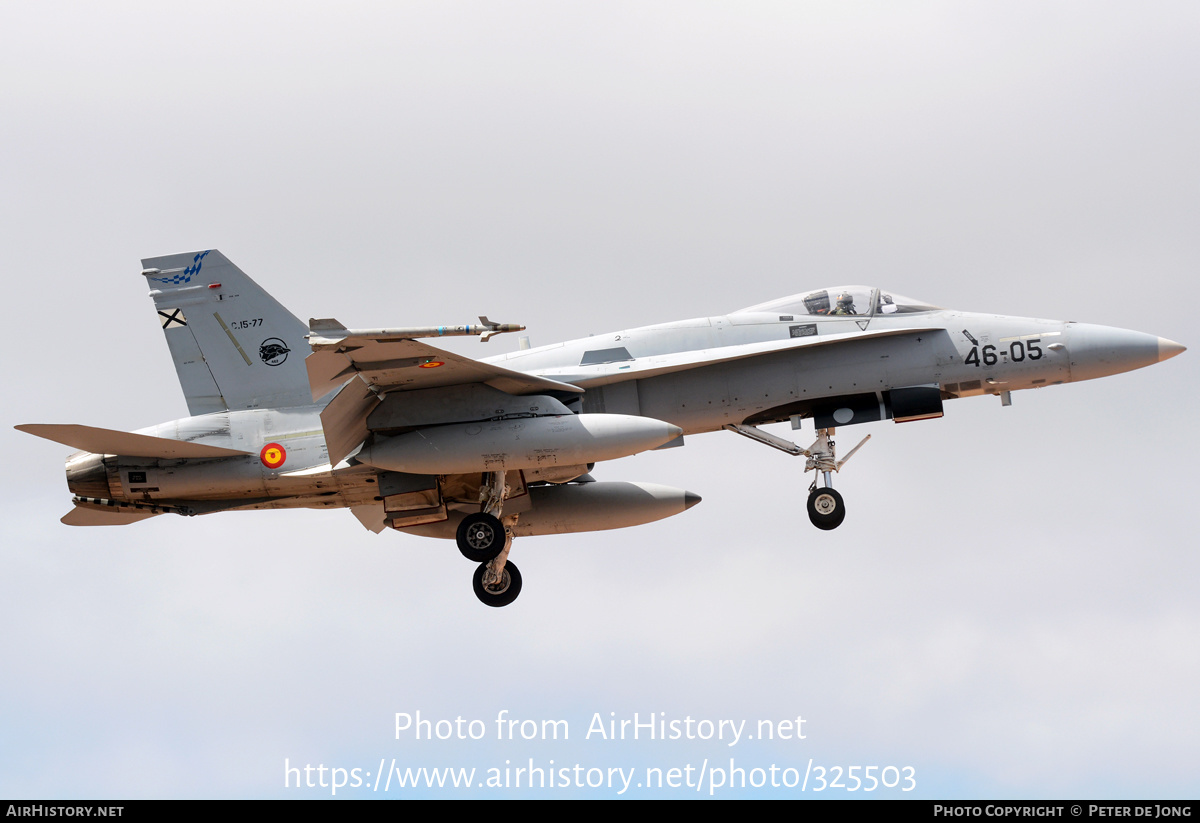 Aircraft Photo of C.15-77 | McDonnell Douglas F/A-18A+ Hornet | Spain - Air Force | AirHistory.net #325503