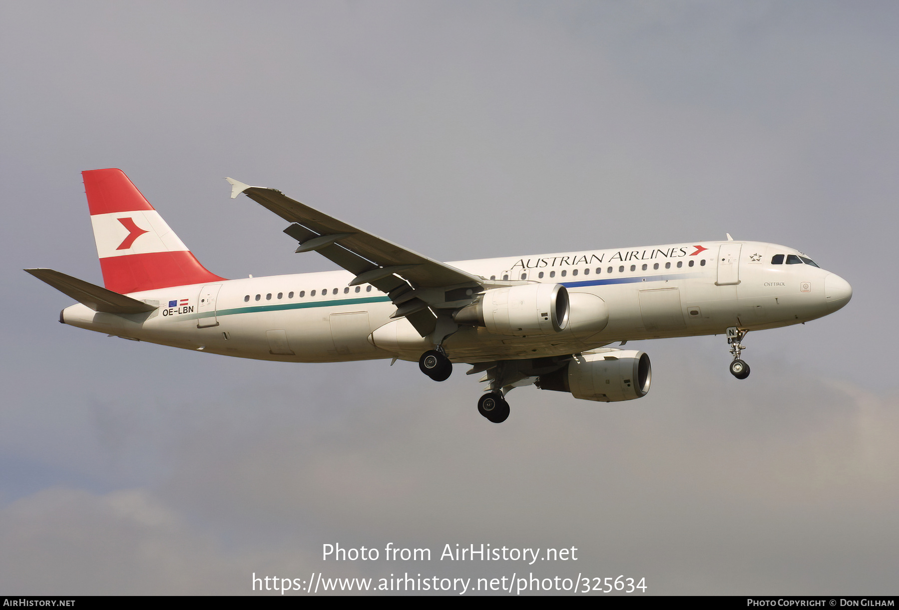 Aircraft Photo of OE-LBN | Airbus A320-214 | Austrian Airlines | AirHistory.net #325634