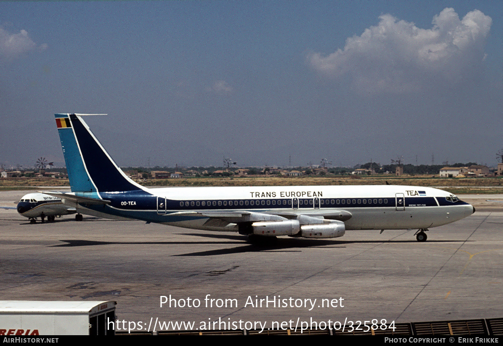 Aircraft Photo of OO-TEA | Boeing 720-025 | TEA - Trans European Airways | AirHistory.net #325884