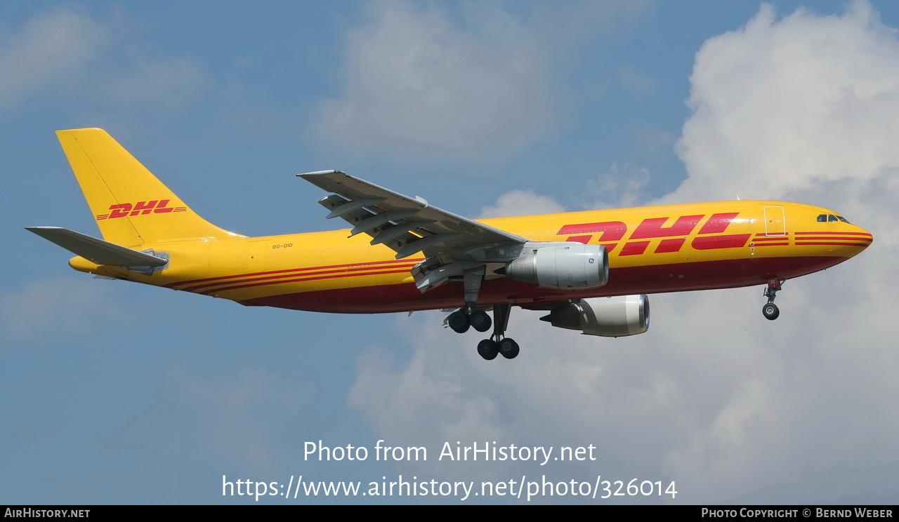 Aircraft Photo of OO-DID | Airbus A300B4-203(F) | DHL International | AirHistory.net #326014