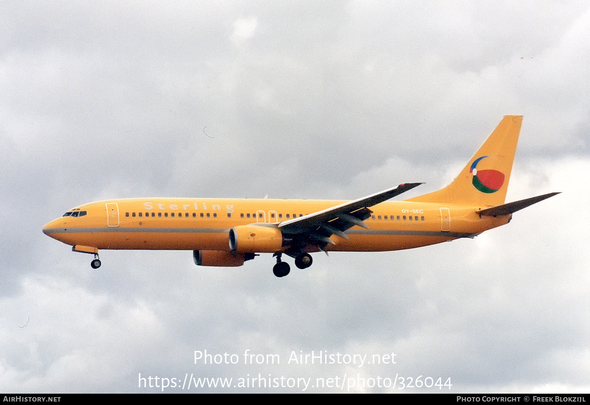 Aircraft Photo of OY-SEC | Boeing 737-8Q8 | Sterling European Airlines | AirHistory.net #326044