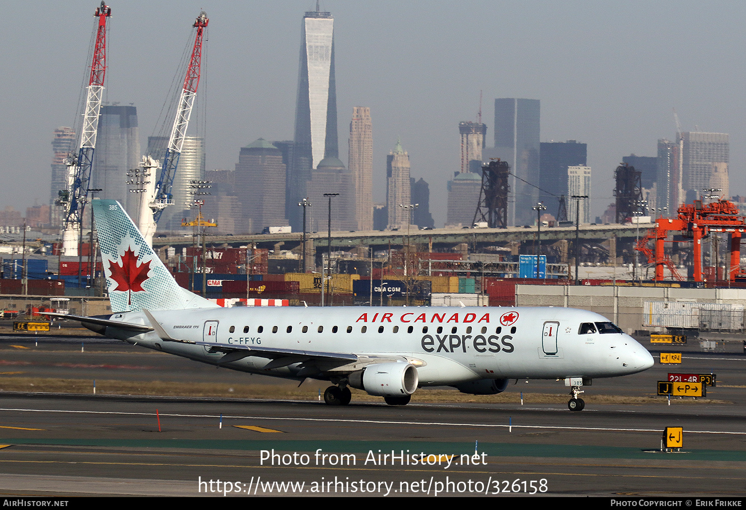 Aircraft Photo of C-FFYG | Embraer 175LR (ERJ-170-200LR) | Air Canada Express | AirHistory.net #326158