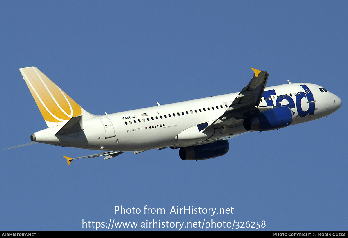 Aircraft Photo of N480UA | Airbus A320-232 | Ted | AirHistory.net #326258