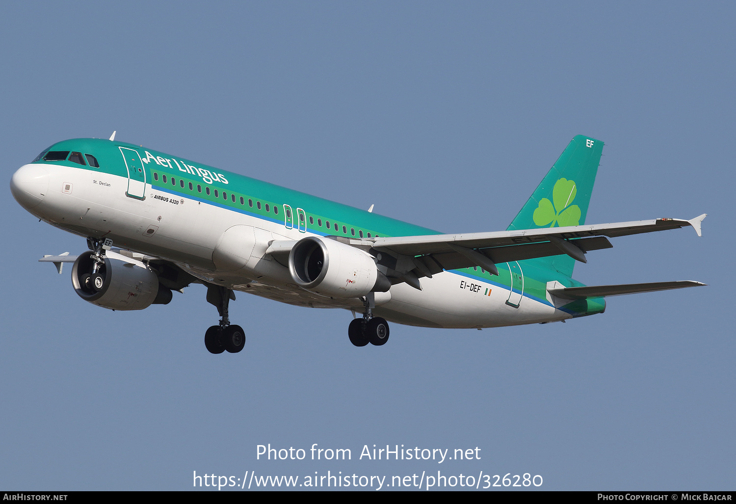 Aircraft Photo of EI-DEF | Airbus A320-214 | Aer Lingus | AirHistory.net #326280