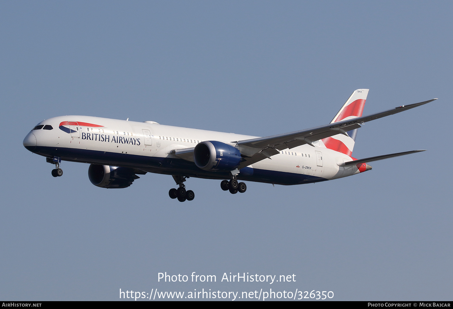 Aircraft Photo of G-ZBKK | Boeing 787-9 Dreamliner | British Airways | AirHistory.net #326350