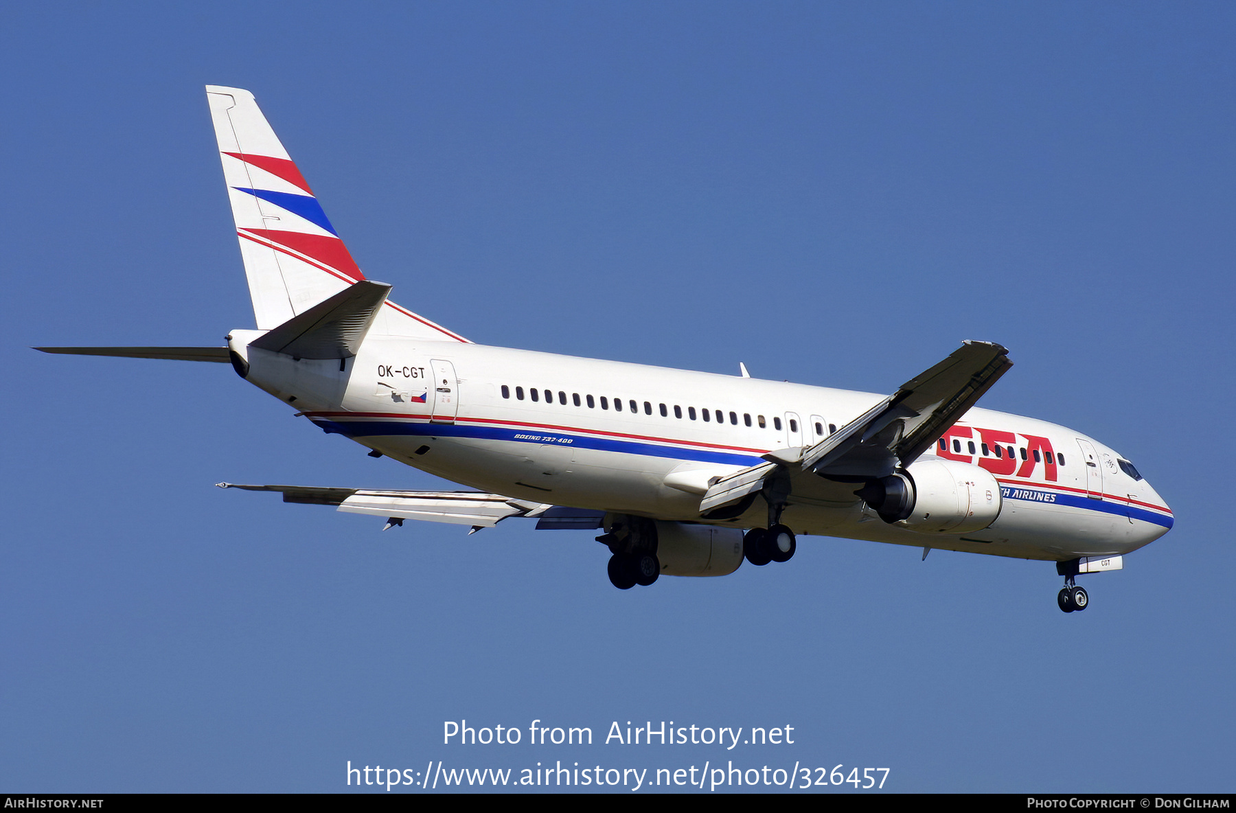 Aircraft Photo of OK-CGT | Boeing 737-46M | ČSA - Czech Airlines | AirHistory.net #326457