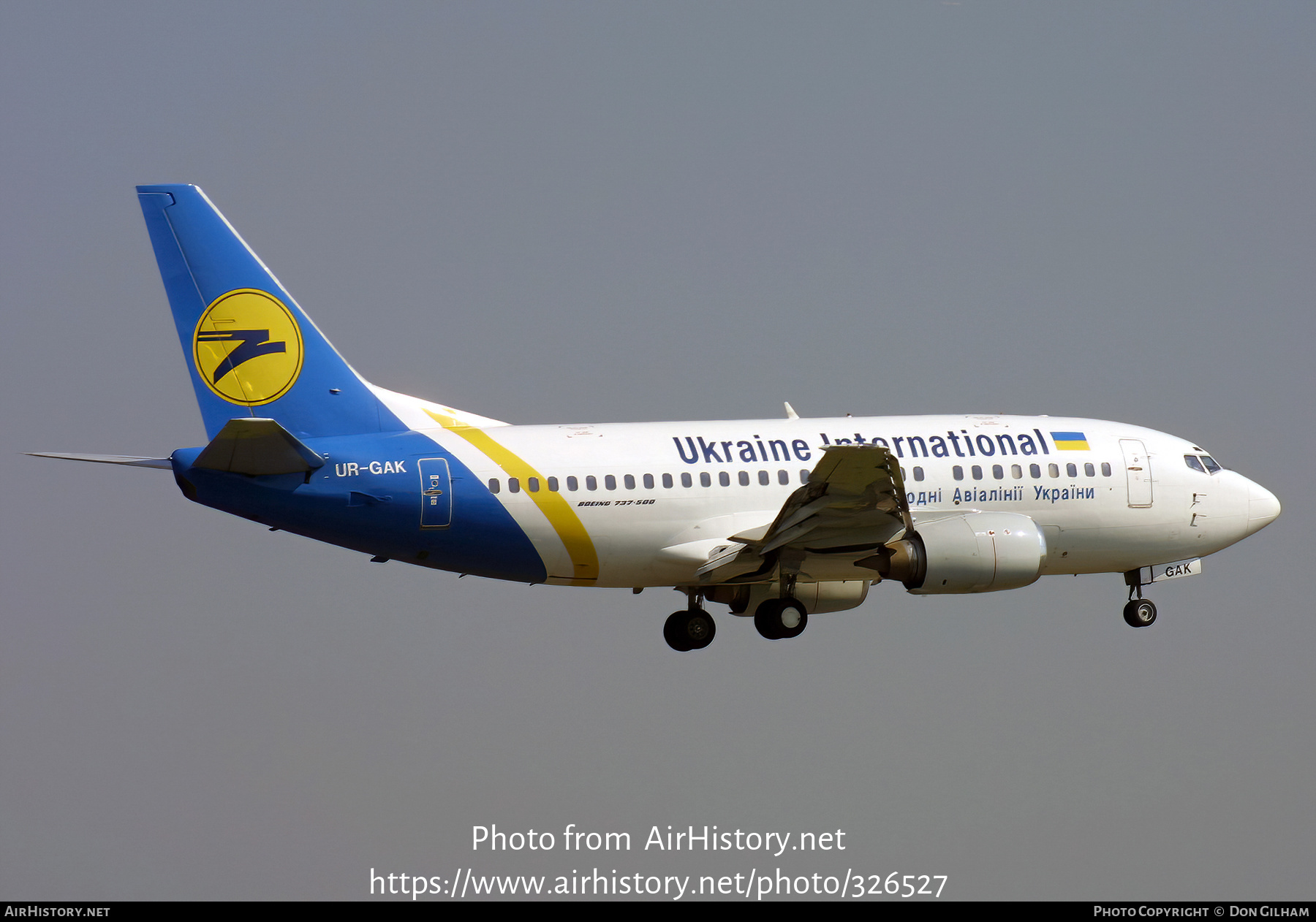 Aircraft Photo of UR-GAK | Boeing 737-5Y0 | Ukraine International Airlines | AirHistory.net #326527