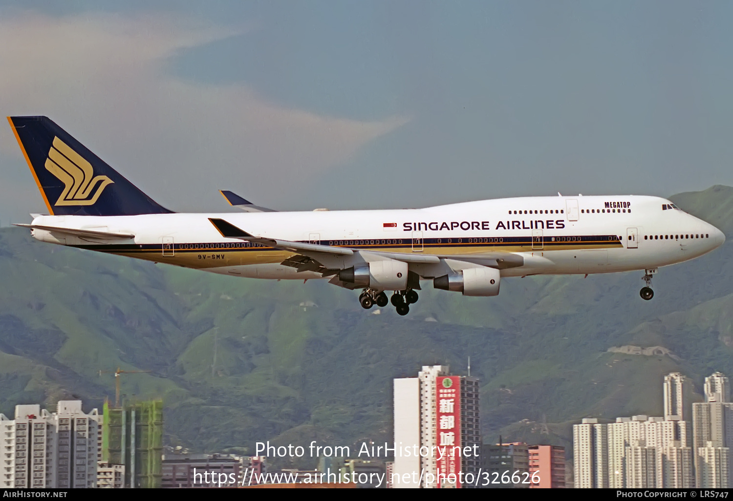 Aircraft Photo of 9V-SMV | Boeing 747-412 | Singapore Airlines | AirHistory.net #326626