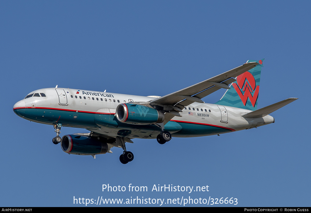 Aircraft Photo of N838AW | Airbus A319-132 | American Airlines | America West Airlines | AirHistory.net #326663