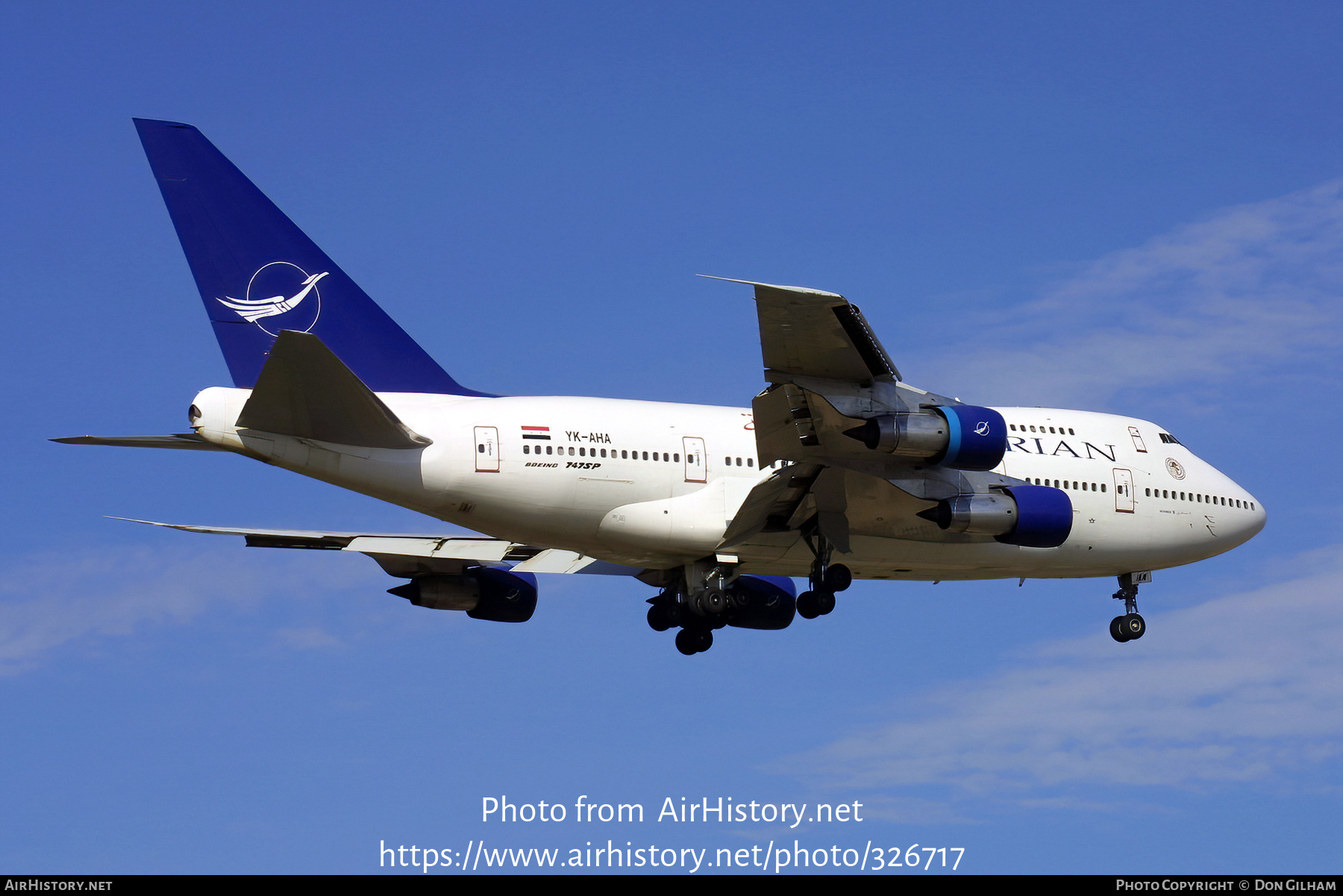 Aircraft Photo of YK-AHA | Boeing 747SP-94 | Syrian Air | AirHistory.net #326717