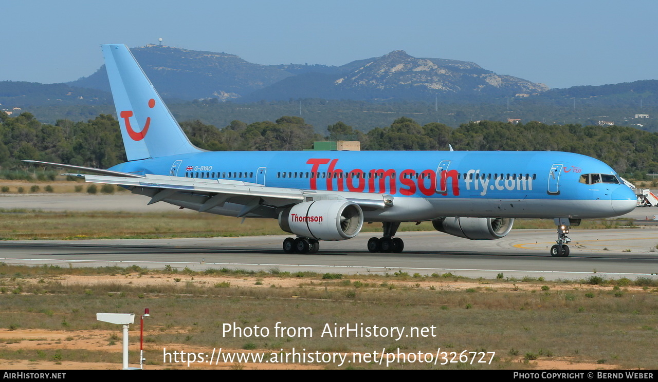 Aircraft Photo of G-BYAO | Boeing 757-204 | Thomsonfly | AirHistory.net #326727