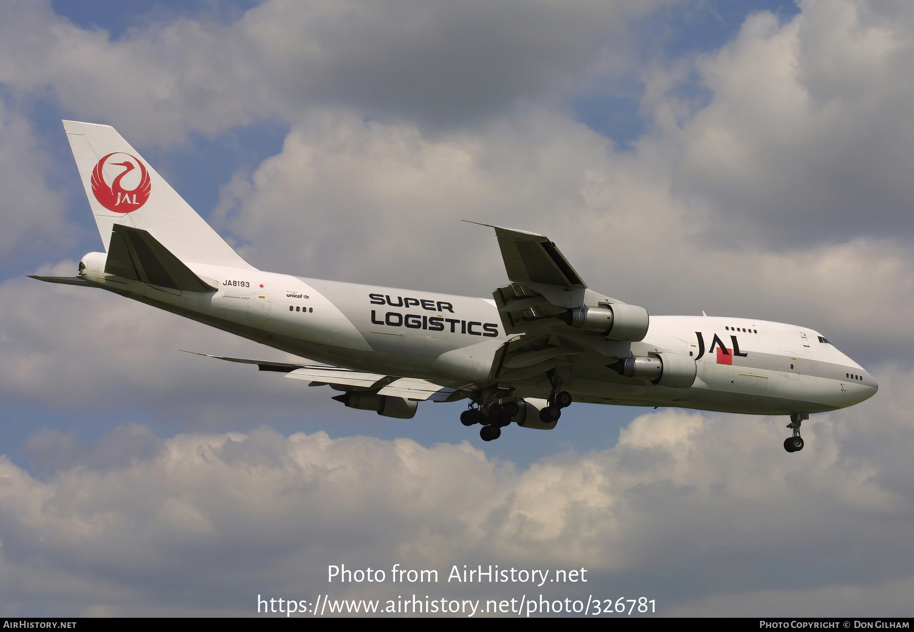 Aircraft Photo of JA8193 | Boeing 747-212B(SF) | Japan Airlines - JAL Super Logistics | AirHistory.net #326781