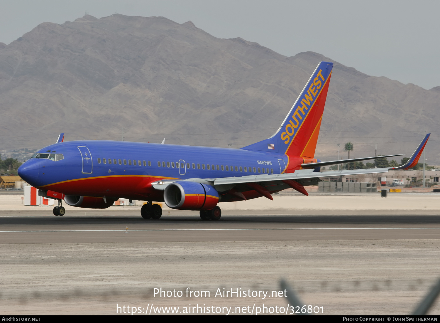 Aircraft Photo of N483WN | Boeing 737-7H4 | Southwest Airlines | AirHistory.net #326801