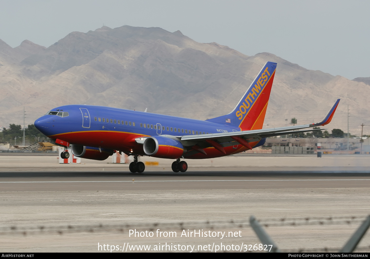 Aircraft Photo of N472WN | Boeing 737-7H4 | Southwest Airlines | AirHistory.net #326827