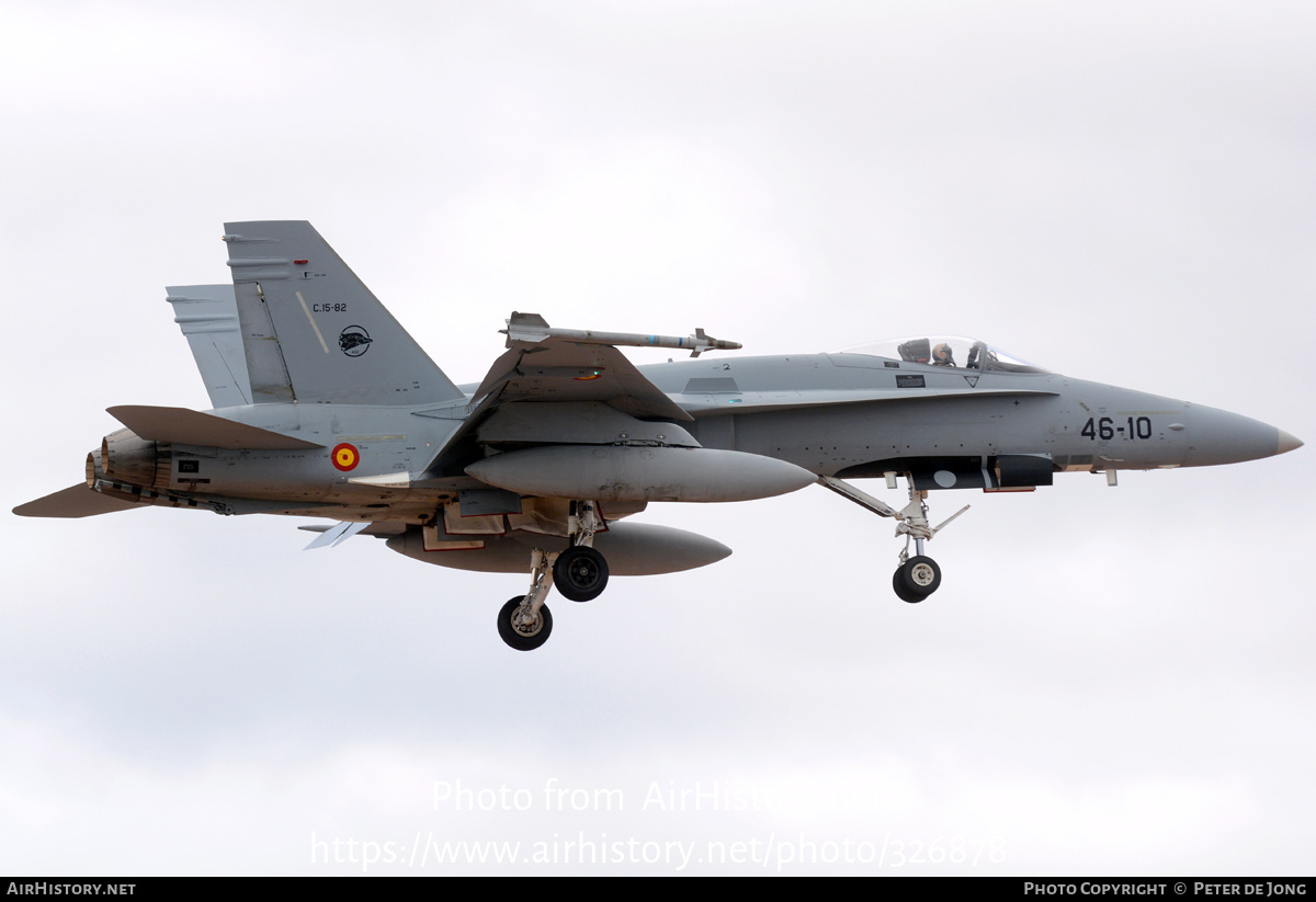 Aircraft Photo of C.15-82 | McDonnell Douglas F/A-18A+ Hornet | Spain - Air Force | AirHistory.net #326878