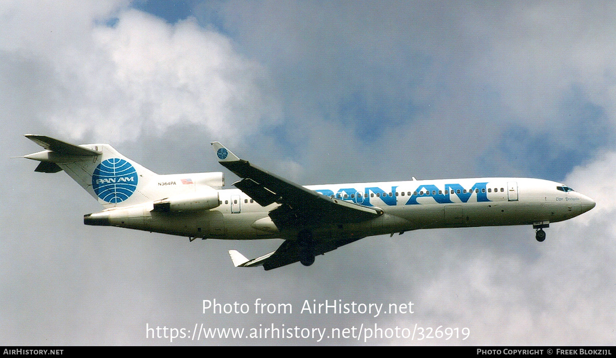 Aircraft Photo of N364PA | Boeing 727-2J0/Adv | Pan American Airways - Pan Am | AirHistory.net #326919