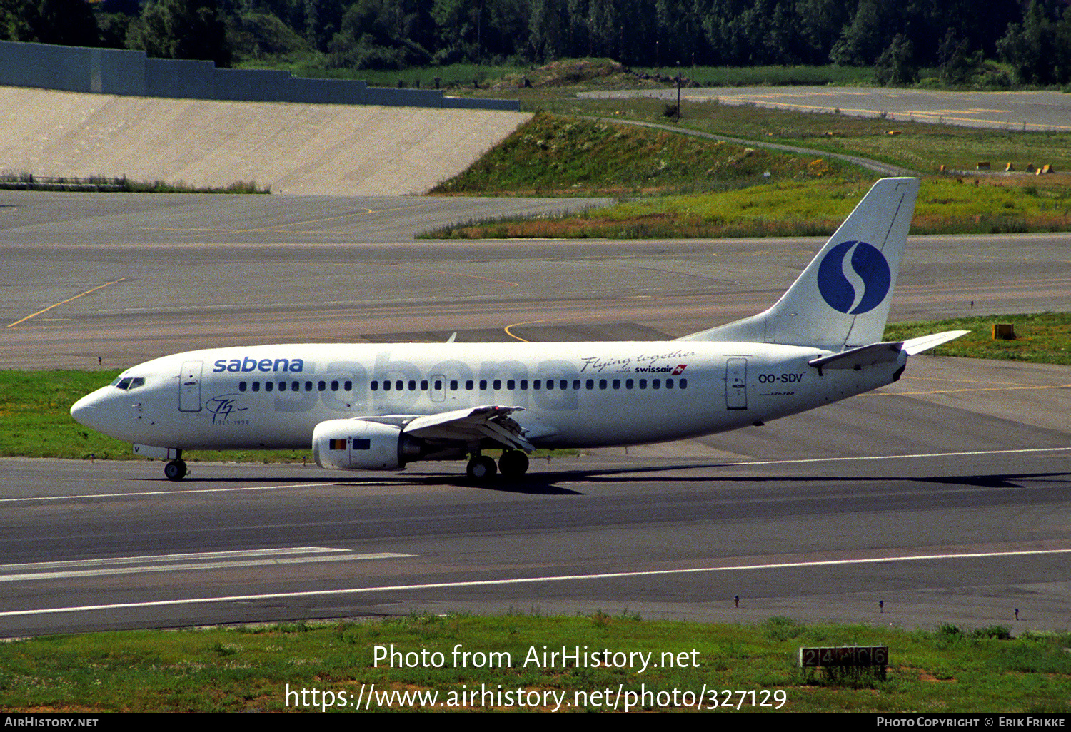 Aircraft Photo of OO-SDV | Boeing 737-329 | Sabena | AirHistory.net #327129