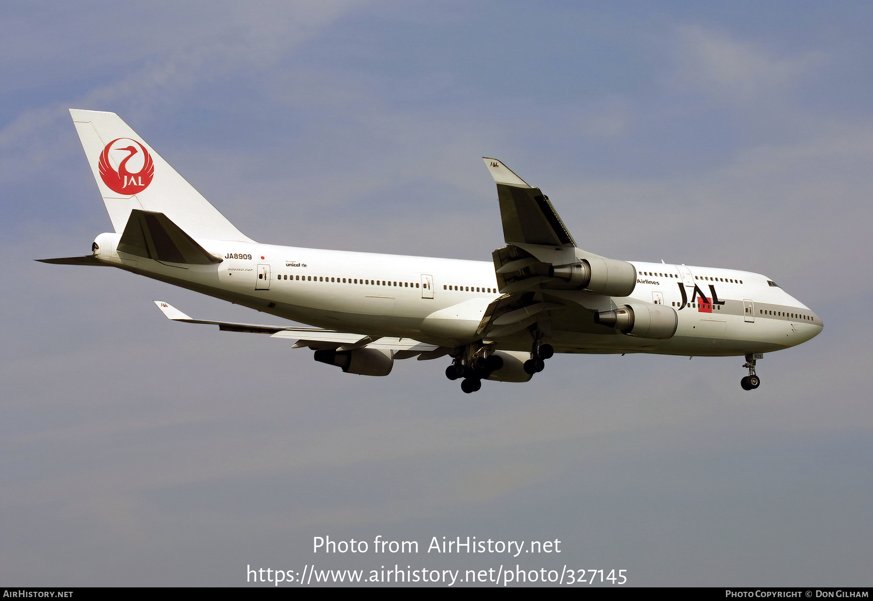 Aircraft Photo of JA8909 | Boeing 747-446 | Japan Airlines - JAL | AirHistory.net #327145