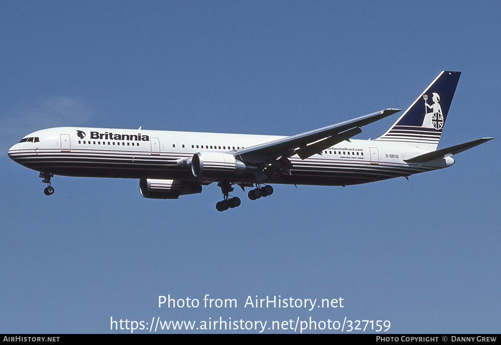 Aircraft Photo of G-OBYD | Boeing 767-304/ER | Britannia Airways | AirHistory.net #327159