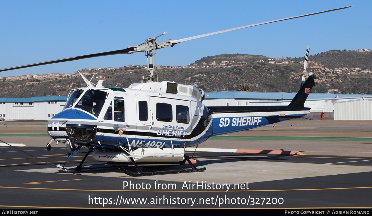 Aircraft Photo of N549RL | Bell 205A-1 | San Diego County Sheriff | AirHistory.net #327200