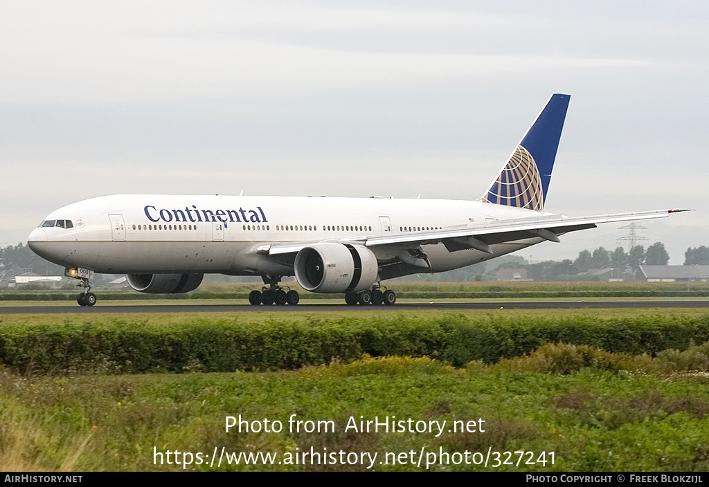 Aircraft Photo of N78008 | Boeing 777-224/ER | Continental Airlines | AirHistory.net #327241