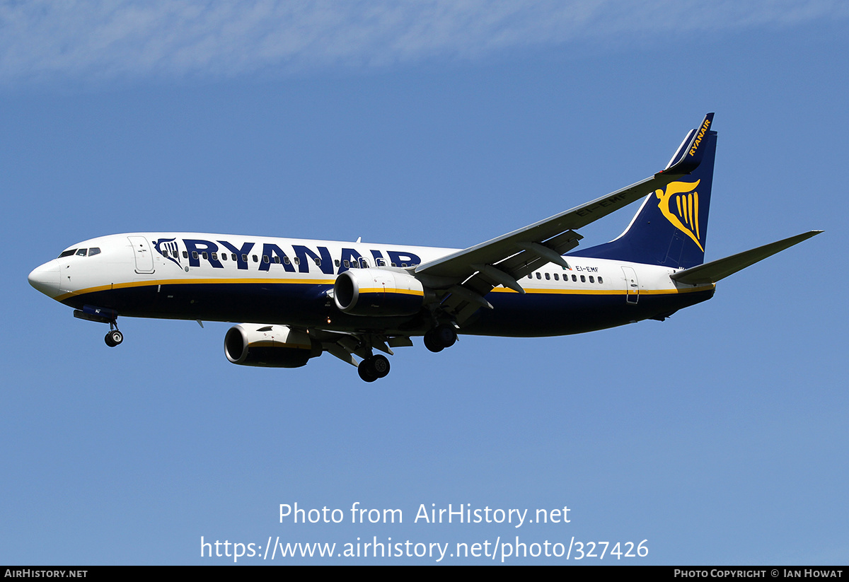 Aircraft Photo of EI-EMF | Boeing 737-8AS | Ryanair | AirHistory.net #327426