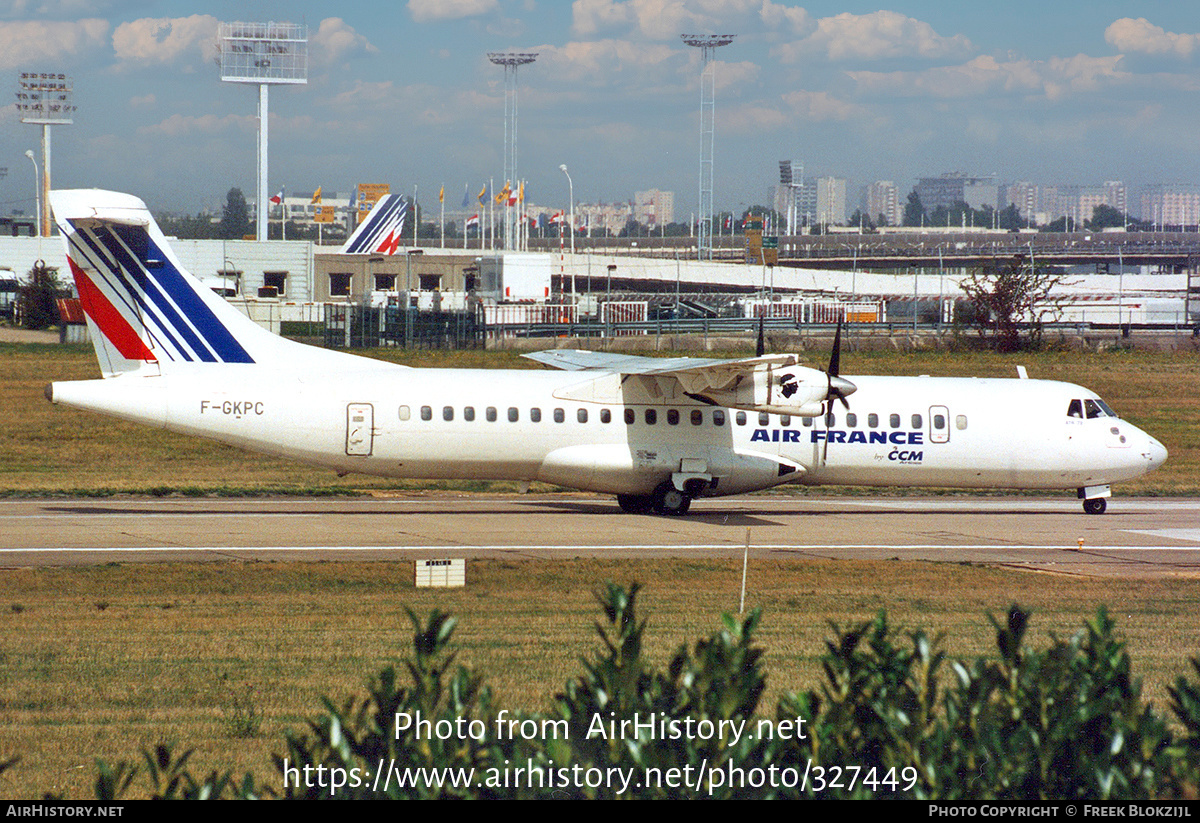 Aircraft Photo of F-GKPC | ATR ATR-72-202 | Air France | AirHistory.net #327449